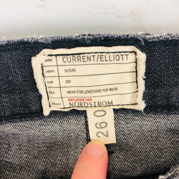 Current/Elliott Distressed Zipper Pockets Skinny Jean 26 - Picture 3 of 14